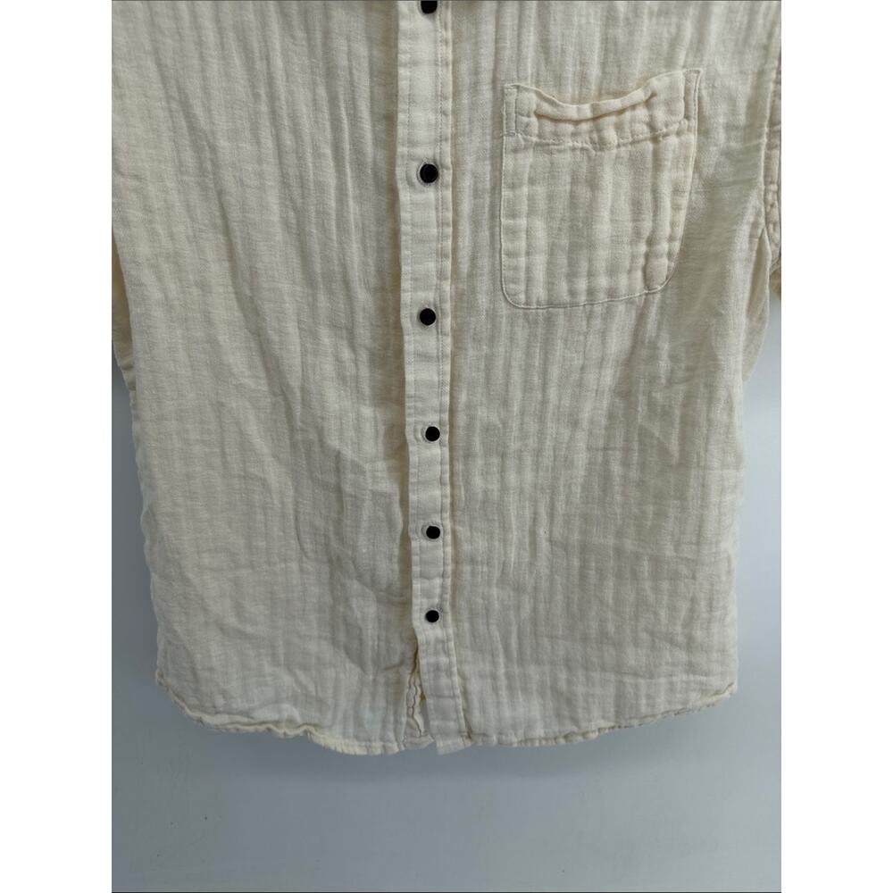 Katin gauzy cotton short sleeve button up shirt sz M - Picture 5 of 8